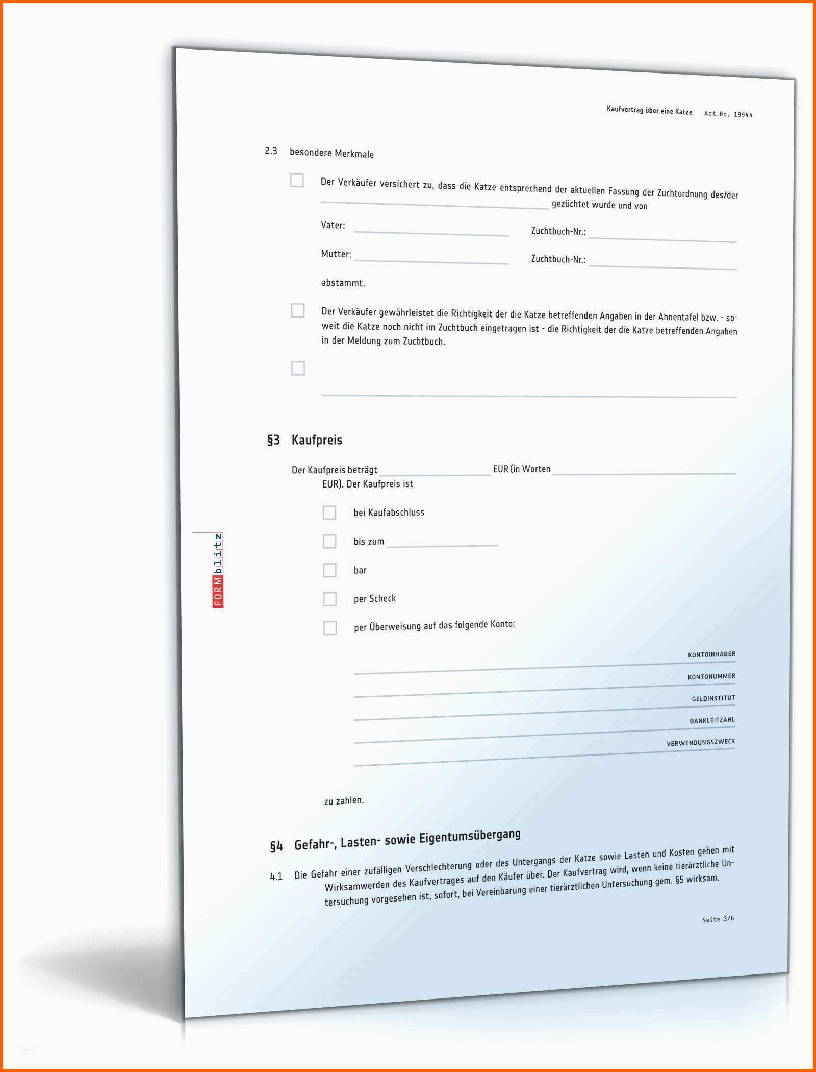 Einzigartig Kaufvertrag Kuche Muster Rechtssicher Kostenlos Vorlagen