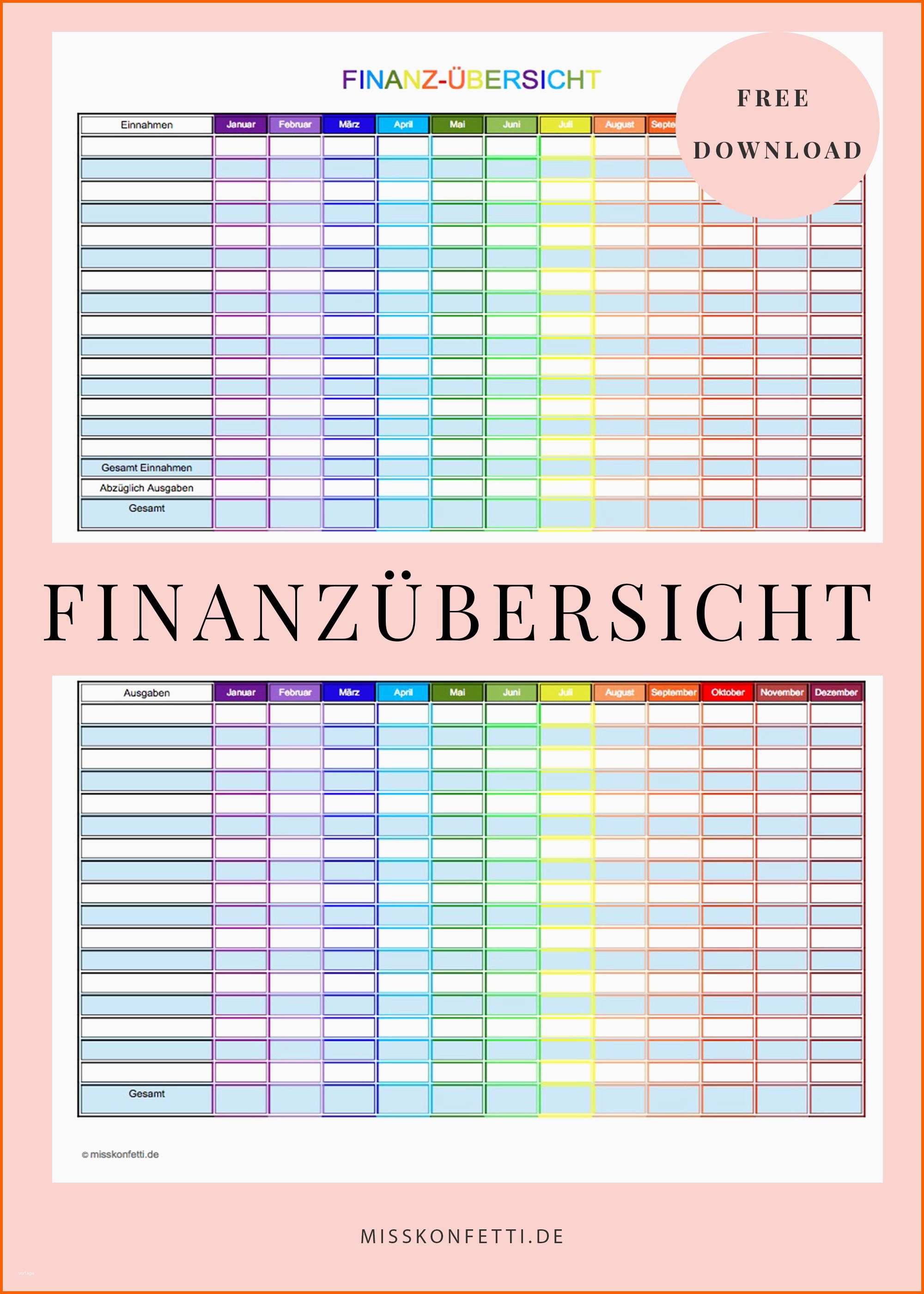 Allerbeste Finanzen Im Griff Mit Dem Haushaltsbuch - Kostenlos Vorlagen