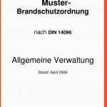 Allerbeste Muster Brandschutzordnung Allgemeine Verwaltung Pdf