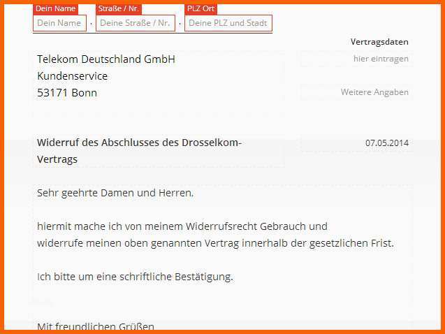 Allerbeste Telekom Widerruf Vorlage Download Chip