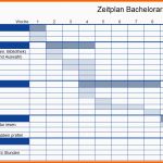 Allerbeste Zeitplan Erstellen Bachelorarbeit Mit Excel Vorlage