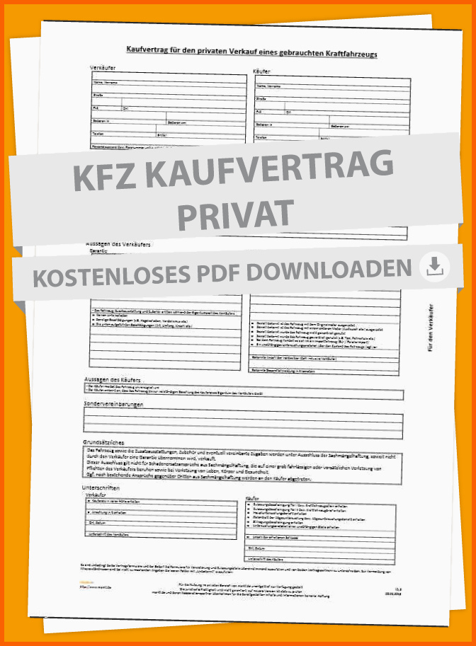 Am Beliebtesten Kfz Kaufvertrag Tipps Und Mustervertrag | Kostenlos