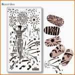 Am Beliebtesten Mezerdoo Feuerwerk Sterne Citry Design Nail Art Stamping