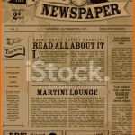 Angepasst Vintage Zeitung Layout Design Vorlage Stock Vector