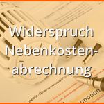 Angepasst Widerspruch Nebenkostenabrechnung Musterbrief Musterix