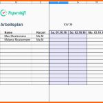 Atemberaubend Arbeitsplan Vorlage Excel Kostenloser Download