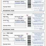 Atemberaubend Boarding Pass Vorlage