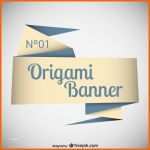 Atemberaubend Elegant origami Banner Vorlage