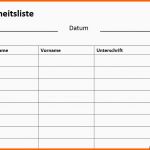 Atemberaubend Gratis Anwesenheitsliste Vorlage Teilnehmerliste