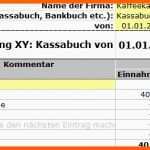 Atemberaubend Kostenloser Download Excel Kassabuch Vereinsbuchhaltung