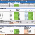 Atemberaubend Residualwertberechnung Für Immobilien Anlage Excel