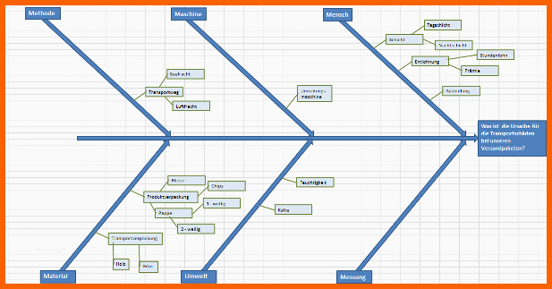 Außergewöhnlich ishikawa Diagramm Ursache Wirkungs Diagramm