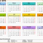 Außergewöhnlich Kalender 2016 In Excel Zum Ausdrucken 16 Vorlagen