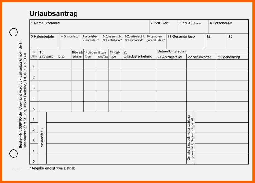 Außergewöhnlich Urlaubsantrag Vorlage Excel Schön 6 ...