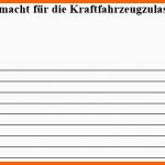 Ausgezeichnet Vollmacht Vorlage Für Zulassungsstelle Kostenlos