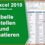 Ausnahmsweise Excel Tabelle Erstellen Und formatieren Tutorial Von