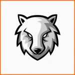 Ausnahmsweise Wilder Wolf Maskottchen Logo Design Vorlage