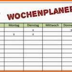 Beeindruckend 13 Vorlage Wochenplan