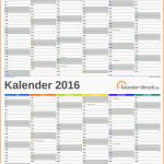 Beeindruckend Excel Kalender 2016 Kostenlos