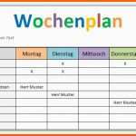 Beeindruckend Wochenplan Vorlage Für Excel