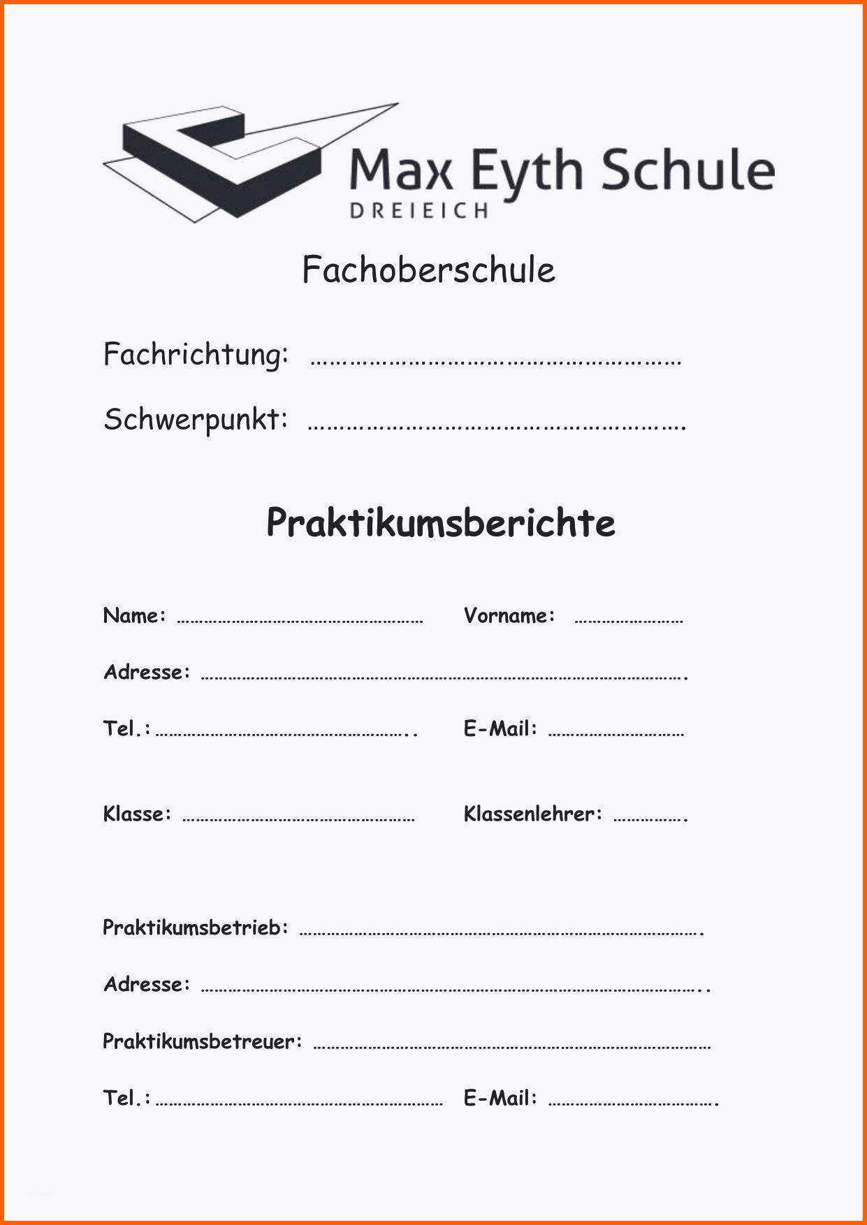 Bemerkenswert Deckblatt Für Praktikumsmappe Inspirierende