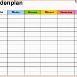 Bemerkenswert Stundenplan Vorlagen Excel Zum Download &amp; Ausdrucken