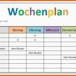 Bemerkenswert Wochenplan Vorlage Download