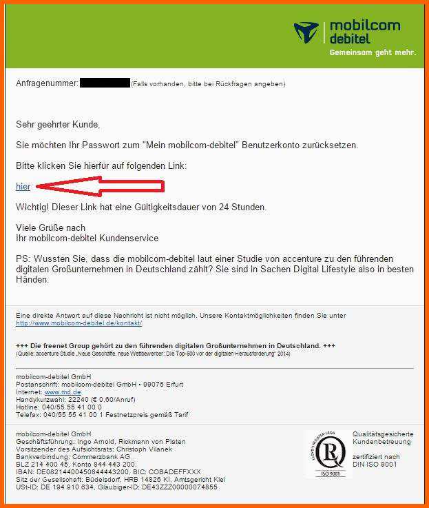 Bestbewertet Kündigung Mobilfunkvertrag Mobil Debitel Vorlage