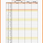Beste Excel Arbeitszeitnachweis Vorlagen 2018
