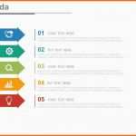 Beste Five Staged Arrows and Icons for Business Agenda