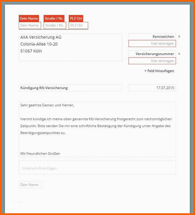 k ndigung lebensversicherung vorlage pdf k ndigung 2