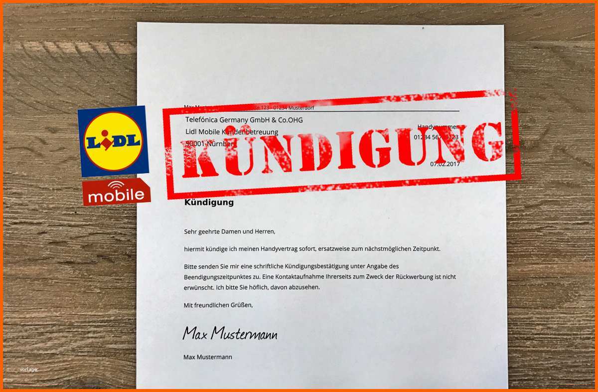 lidl mobile kuendigen