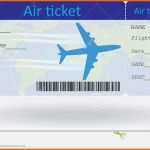 Einzahl Flugticket Gutschein Vorlage