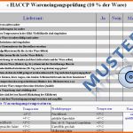 Einzahl Haccp Checklisten Für Küchen Haccp Excel formular