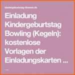 Einzigartig Die Besten 25 Einladung Kindergeburtstag Bowling Basteln