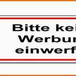 Empfohlen Bitte Keine Werbung Einwerfen Briefkasten Schild 70x20 Mm