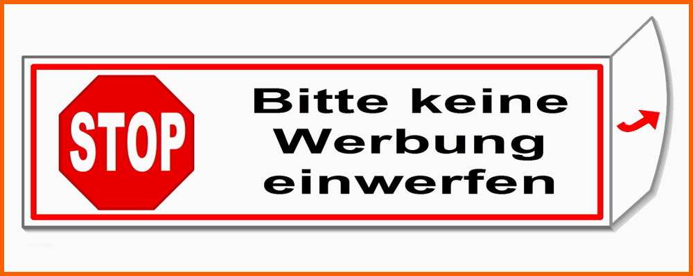 Empfohlen Bitte Keine Werbung Einwerfen Briefkasten Schild ...