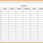 Empfohlen Frisches Wochenplan Excel Vorlage