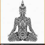 Empfohlen Sitting Buddha Silhouette Vintage Decorative Vector