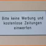 Empfohlen Türschild Bitte Keine Werbung Und Kostenlose Zeitungen