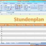 Erschwinglich Excel Vorlage Stundenplan Download Chip