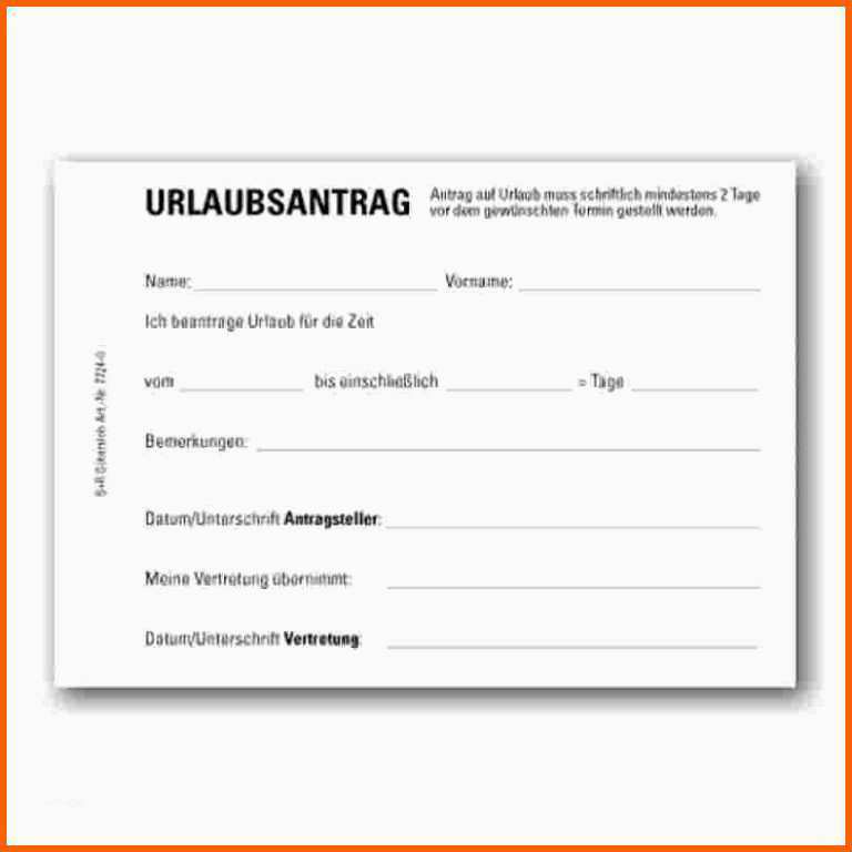 Erschwinglich Urlaubsantrag formular Kostenlos 6 Vorlage Urlaubsantrag