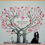 Erschwinglich Wedding Tree Herz Fingerabdruck Baum Hochzeit Geschenk