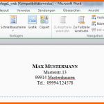 Erstaunlich Briefkopf Mit Microsoft Word Erstellen