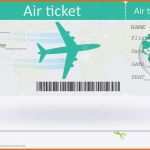 Erstaunlich Flugticket Vorlage