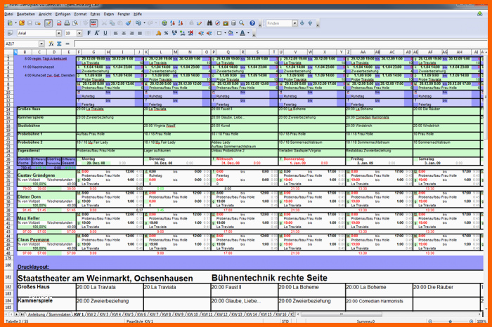 Dienstplan Excel Vorlage