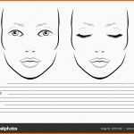 Exklusiv Gesicht Diagramm Make Up Artist Leer Vorlage Vektor