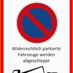 Exklusiv Parken Verboten Schild Zum Ausdrucken Word