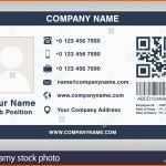 Exklusiv Simple Blue Employee Id Card Template Vector Stock Vector