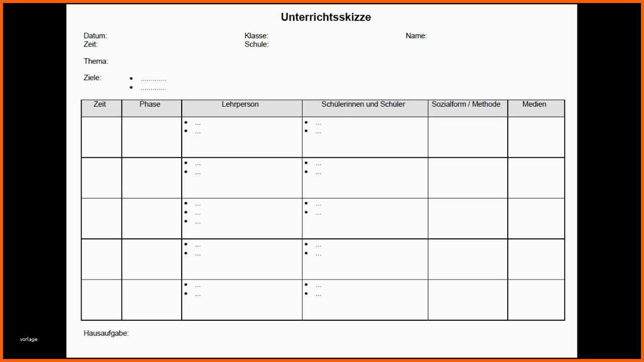 Exklusiv Unterrichtsskizze